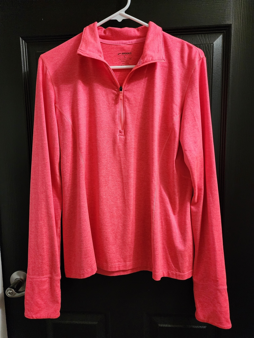 Brooks Women’s Pink Quarter-Zip Performance Top